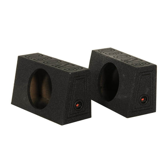Qpower QBTRUCK110 10 in. Pair Single Sealed Universal Truck Speaker Box, Grey