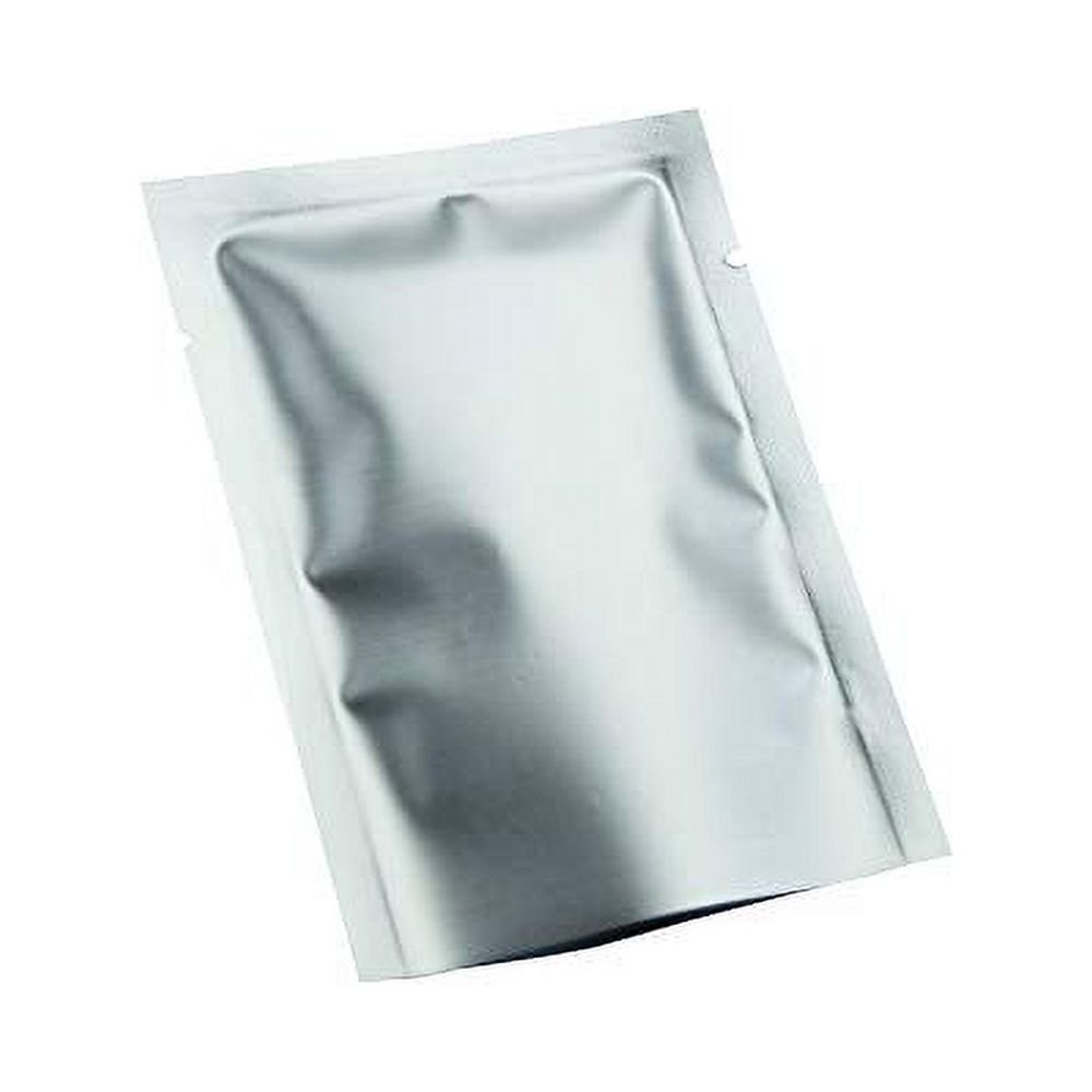 60 Wallaby Stand up Mylar Bags with Zipper Bundle 1 Gallon 7.5 Mil with 60  400cc Food Safe - Silver 