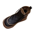 thumbnail image 1 of QQAMB Ankle Boot for Women with Double-zipper Quilted Fleece Lined Snow Boots Chunky Anti-slip Booties Winter Shoe, 1 of 2