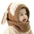 thumbnail image 1 of QQAMB Baby Girls Boys Winter Hat Scarf Earflap Hoodie Scarves Skull Cap, 1 of 2