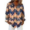 thumbnail image 1 of QQAMB Blouse for Women Plus Size Lapel Dressy Floral Printed Loose Long Sleeve Button Down Shirts Going Out Business Casual Tops, 1 of 6