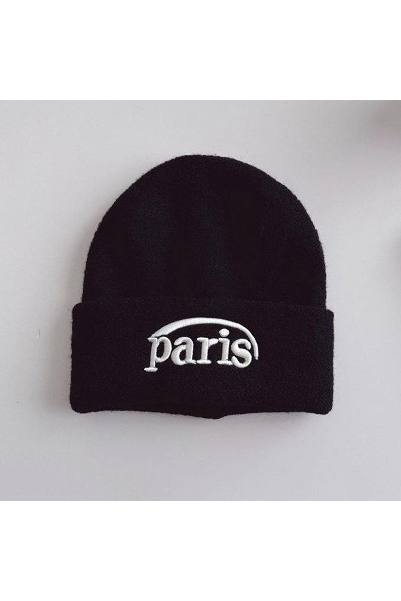 Bow Beanie Hat for Boys Girls Winter Warm Knit Hats Cute Embroidery Bowknot Caps Streetwear Hats