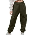 thumbnail image 1 of QQAMB Boys Girls Cargo Pants Kids Stretch Hiking Pants Elastic Waist Drawstring Lightweight Joggers Cargo Pants,11 Years, 1 of 7