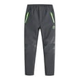 thumbnail image 1 of QQAMB Boys Girls Softshell Hiking Pants Cotton Fleece Lined Skiing Snow Pants Kids Outdoor Trousers,9 Years, 1 of 2