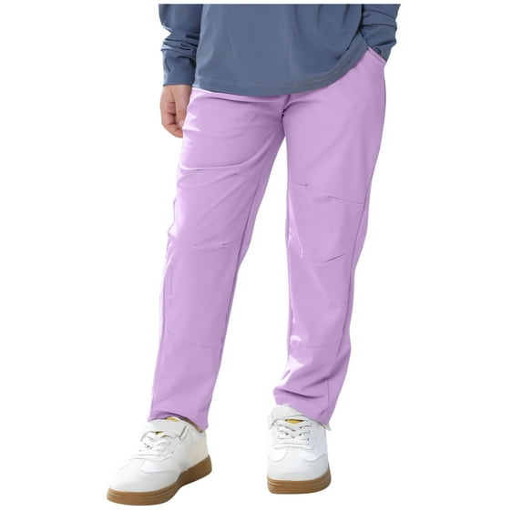QQAMB Boys Pants Casaul Elastic Wasited Solid Color Sports Wide Leg Loose Comfy Trousers with Pocket,3-4Years