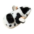 thumbnail image 1 of QQAMB Cartoon Cow Cotton Slippers,Cute Cozy Fuzzy Animal Slippers For Women Men,Winter Warm Plush Comfy Indoor Outdoor Slippers, 1 of 5