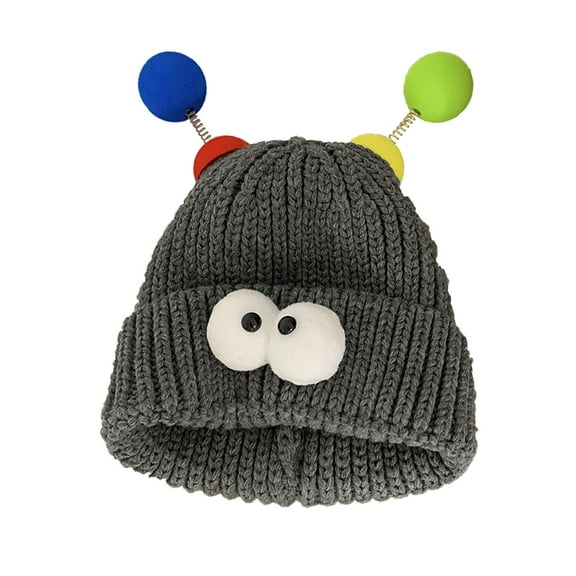 QQAMB Cartoon Monsters Adult Elastic Hat Winter Warmer Knitted Hat Cold Winter Presents for Students Teenagers Skiing
