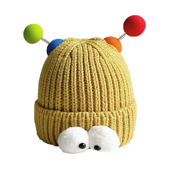 QQAMB Cartoon Monsters Adult Elastic Hat Winter Warmer Knitted Hat Cold Winter Presents for Students Teenagers Skiing