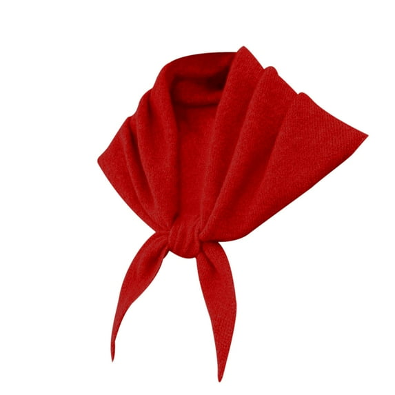 QQAMB Chunky Solid Scarf Colorful Small Thick Scarves Soft Small Wool Winter Warm Neck Scarves for Women