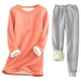 thumbnail image 1 of QQAMB Flannel Pajamas Set for Women Soft Comfy Fleece Pjs Pullover Pants Loose Plush Sleepwear Fuzzy Loungewear for Winter, 1 of 2