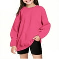 thumbnail image 1 of QQAMB Girls Boys Sweatshirts Plus Size Solid Color Crewneck Cute Dressy Casual Fall Winter Fleece Sweatshirts,7 Years, 1 of 6