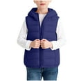 thumbnail image 1 of QQAMB Girls Boys Vest Lightweight Sleeveless Zipper Coat Kids Hooded Puffy Vests Warm Winter Outerwear, 1 of 8