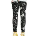 thumbnail image 1 of QQAMB Girls' Leggings Cute Casual Printed High Waisted Slim Workout Pants Ankle Length Athletic Tights, 1 of 2