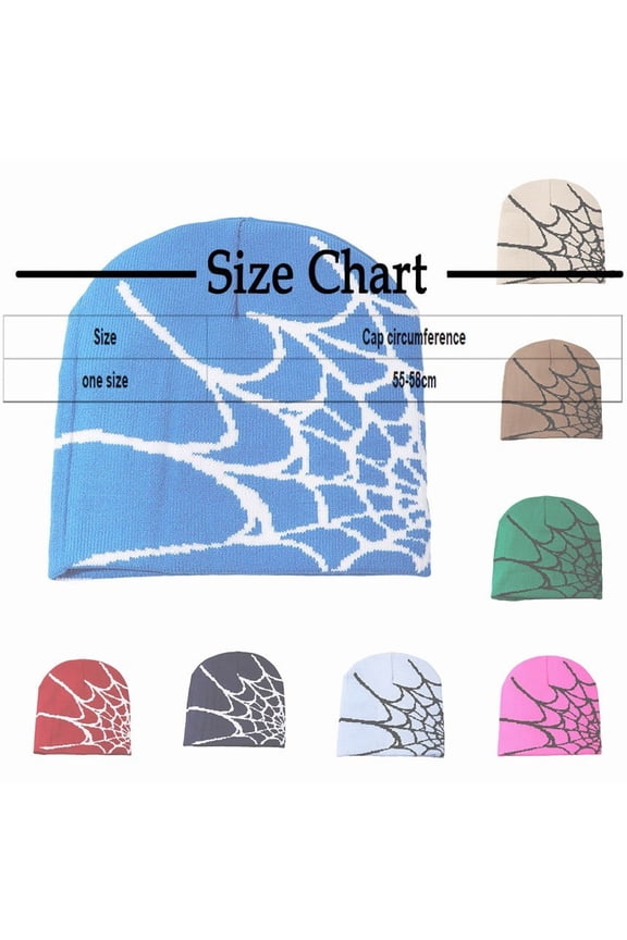 Gothic Spider Pattern Wool Acrylic Knitted Hat Women Beanie Winter Warm Beanies Men Casual Skullies Outdoor