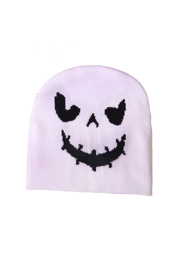 Halloween Beanie Hats Adults Pumpkin Face Knitted Cap Funny Halloween Fashion Outdoor Warm and Comfortable Hats