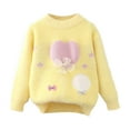 thumbnail image 1 of QQAMB Kids Baby Girl Sweater Pullover Long Sleeve Cute Printed Winter Warm Knitted Sweater Casual Knit Sweatshirts,4 Years, 1 of 3