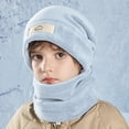 thumbnail image 1 of QQAMB Kids Earflap Beanie Hat and Scarf Set Winter Warm Fleece Lined Knit Cap Neck Warmer Gaiter for Boys Girls, 1 of 4