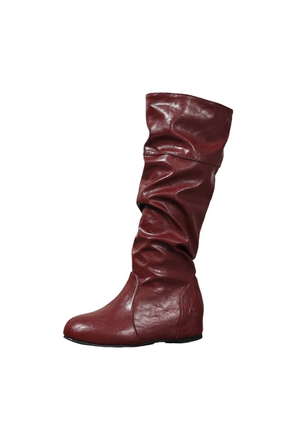 QQAMB Knee High Boots Women, Fashion Combat Boots Chunky Platform Side Zipper Lug Sole Boots For Women