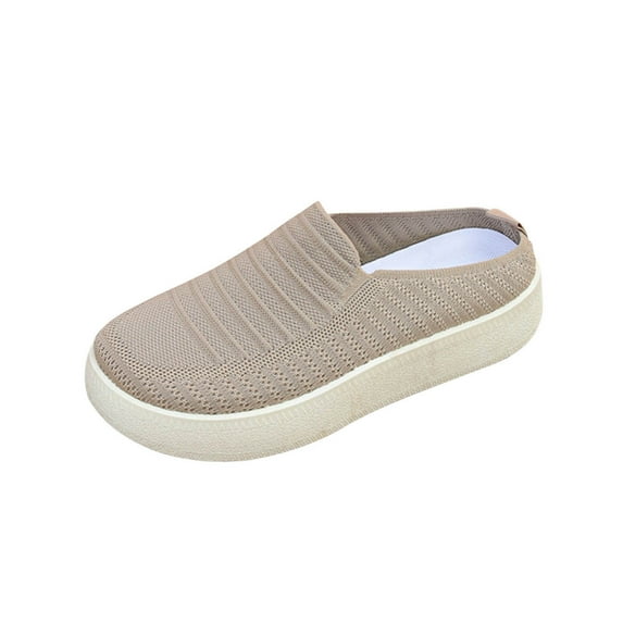DeHolifer Ladies Mesh Breathable Slippers with Round Toe for Spring and Summer Casual Wear Lightweight