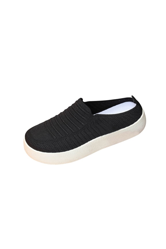 Ladies Mesh Breathable Slippers with Round Toe for Spring and Summer Casual Wear Lightweight