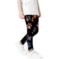 thumbnail image 1 of QQAMB Leggings for Girls Heart Printed High Waisted Straight Leg Casual Outwear Stretchy Ankle Length Tights, 1 of 3