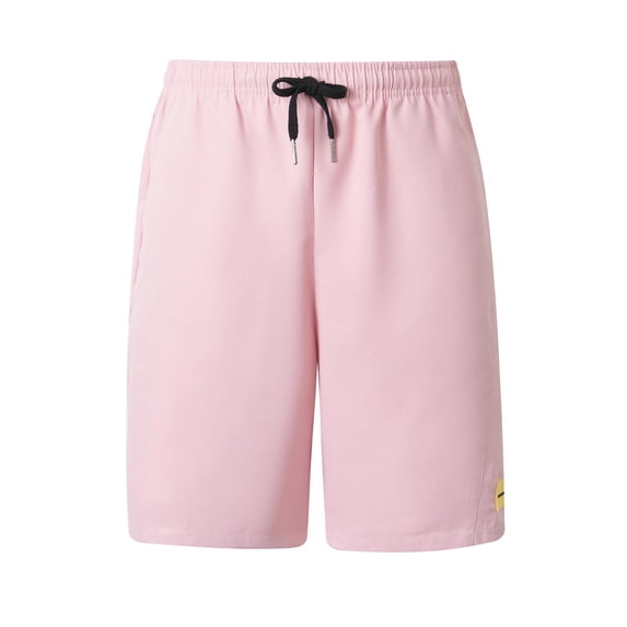 QQAMB Men's Athletic Running Shorts Quick Dry Lightweight Sport Workout Hiking Gym Shorts with Zipper Pockets Pink 2XL