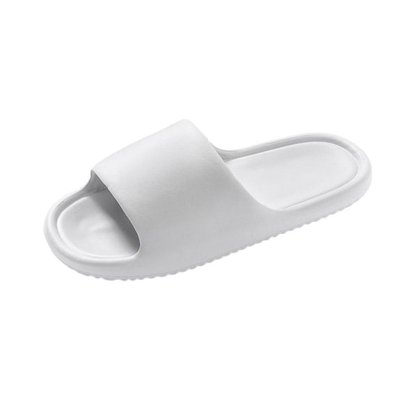 QQAMB Plain Cloud Slide Sandals for Women Men:Lightweight Comfy Recovery Pillow Slippers Soft Summer Beach Shoes with Low Arch Support