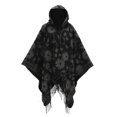 thumbnail image 1 of QQAMB Poncho for Women Retro Open Front Elegant Loose Cape Shawl Winter Warm Knit Wraps Fashion Fall Winter Outfits, 1 of 2
