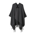 thumbnail image 1 of QQAMB Shawl Wraps for Women Elegant Knit Cape Open Front Poncho Soft Scarf Triangle Cardigan Coat Spring Fall Winter Party, 1 of 5