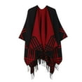 thumbnail image 1 of QQAMB Shawl Wraps for Women Elegant Knit Cape Open Front Poncho Soft Scarf Triangle Cardigan Coat Spring Fall Winter Party, 1 of 5