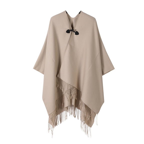 QQAMB Shawl Wraps for Women Elegant Knit Cape Open Front Poncho Soft Scarf Triangle Cardigan Coat Spring Fall Winter Party