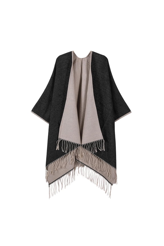 Shawl Wraps for Women Elegant Knit Cape Open Front Poncho Soft Scarf Triangle Cardigan Coat Spring Fall Winter Party
