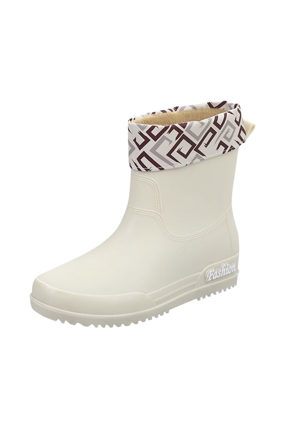Slip Women's Rain Shoes Version Solid Color Fashion Short Tube Women's Water Shoes