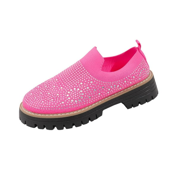 QQAMB Sneakers for Women Rhinestone Mesh Slip-On Walking Shoes Fashion Breathable Spakle Glitter Sneaker