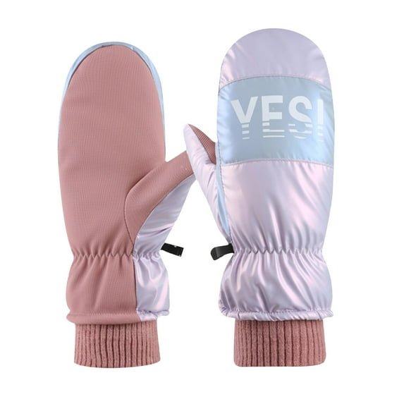 QQAMB Snow Gloves for Women Winter Warm Lightweight Comfortable Water-Resistant Thiken Gloves for Skiing