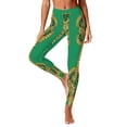 thumbnail image 1 of QQAMB St. Patrick's Day Leggings for Women Lucky Shamrock Stretchy Tights Yoga Pants Striped Ireland Pride Irish Green Pant Green L, 1 of 8