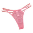 thumbnail image 1 of QQAMB Strappy Lingerie Panties for Women Stretch Low-Rise Mesh See Throught Breathable Cheeky Thong Underwear, 1 of 7