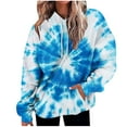 thumbnail image 1 of QQAMB Sweatshirts for Women Tie Dye Printed Drawstring Fall Winter Trendy Hoodies Sweatshirts with Pocket, 1 of 7