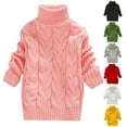 thumbnail image 1 of QQAMB Toddler Baby Boys Girls Knit Sweaters Cable Turtleneck High Collar Fall Winter Soft Warm Sweater Pullover Tops,3 Years, 1 of 6