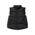 thumbnail image 1 of QQAMB Toddler Girls Ruffle Puffer Vest Button Sleeveless Padded Gilet Winter Cute Jackets Outwear, 1 of 6