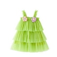 thumbnail image 1 of QQAMB Toddler Girls Triple Layer Cake Dress Summer Tulle Tutu Dresses Size 6M-5T, 1 of 6