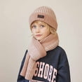 thumbnail image 1 of QQAMB Toddler kids Winter Knit Warm Hat neck Scarf Collar Set for Boys & Girls Knitted Fleece Lined for 1-11 Years, 1 of 2