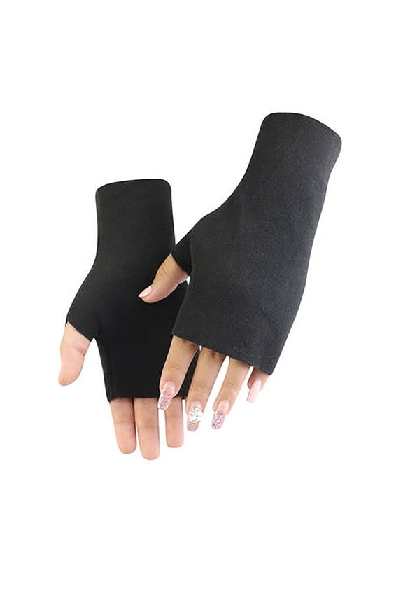 Warm Fingerless Gloves For Women Typing Full & Half Usb Heated Fingerless Mittens Fall Winter Outdoor Warm Knit Hands