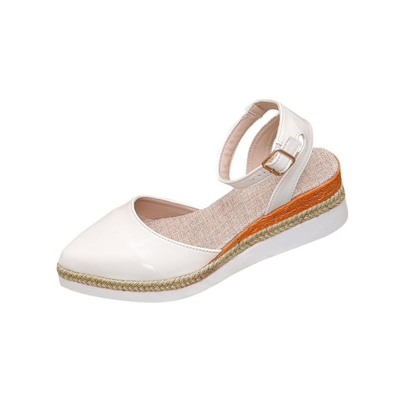 QQAMB Wide Width Sandals for Women Comfortable Wedge Sandals Ankle Strap Sandal Open Toe Summer Dress Shoes