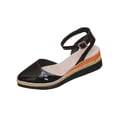 thumbnail image 1 of QQAMB Wide Width Sandals for Women Comfortable Wedge Sandals Ankle Strap Sandal Open Toe Summer Dress Shoes, 1 of 8