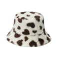 thumbnail image 1 of QQAMB Winter Faux Fur Bucket Hat,Fuzzy Warm Hat for Women Men, Fluffy Fisherman Cap, 1 of 2