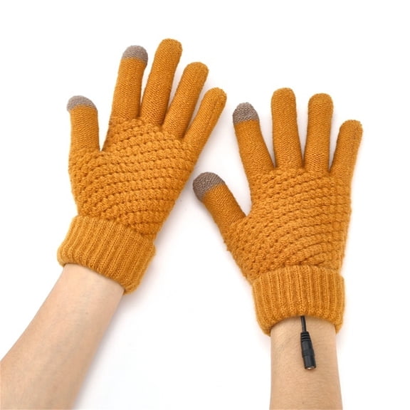 QQAMB Winter Gloves Warm Touchscreen Knit Gloves for Cold Weather Women Men Anti-Slip Solid Color Outdoor Warmer Glove