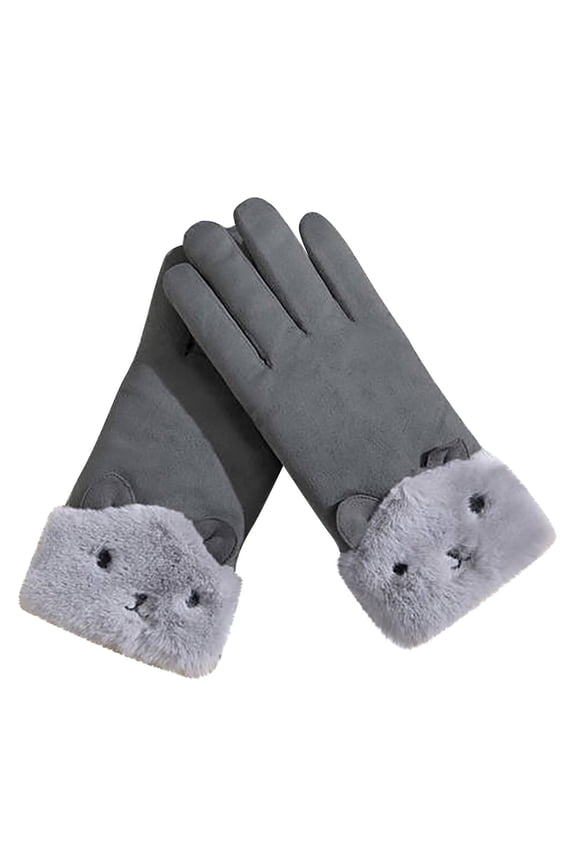 Women Men Warm-Knit-Gloves - Winter Thermal Touchscreen Fingers Gloves Cold Weather Hiking Fashion-Mittens