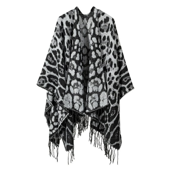 QQAMB Women Shawls Leopard Print Fall Winter Scarf Fashion Soft Warm Comfortable Casual Pashmina Blanket Shawl Wrap
