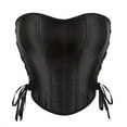 thumbnail image 1 of QQAMB Women Slimming Corset Elastic Rope Corset with Self Tie Rope Banquets Dress Shirt Coat Strapless Vest, 1 of 6